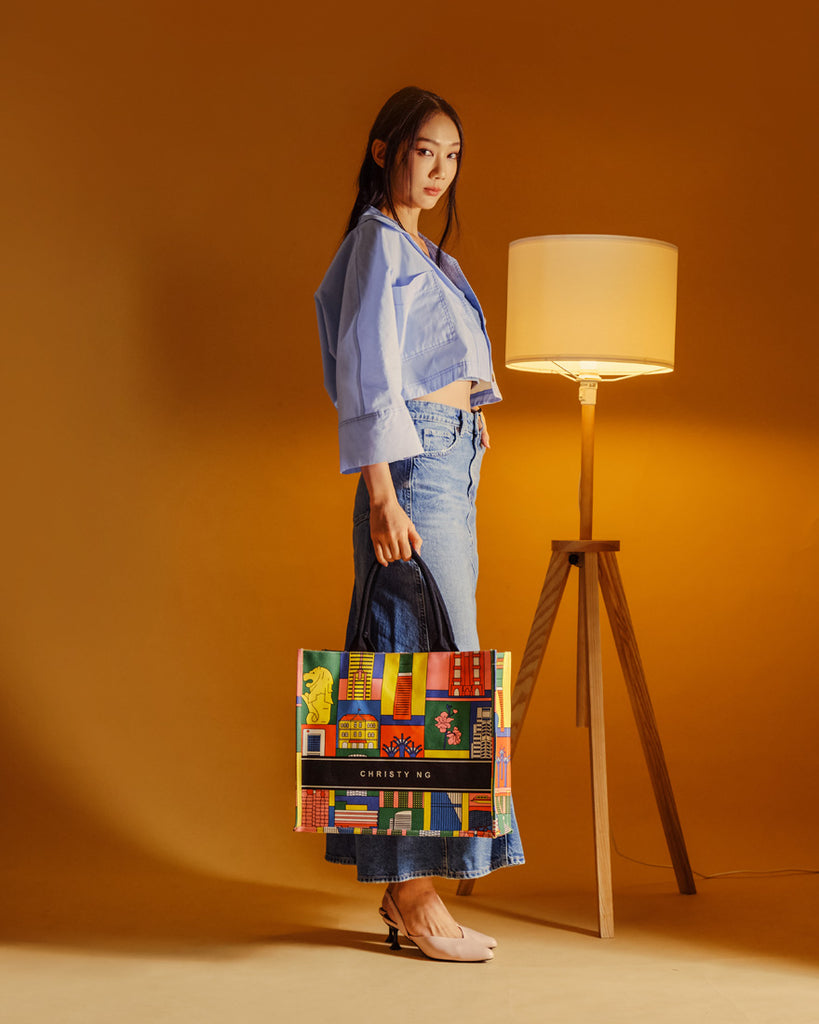 Christy Ng: Philippines Skyline Grocery Tote Bag